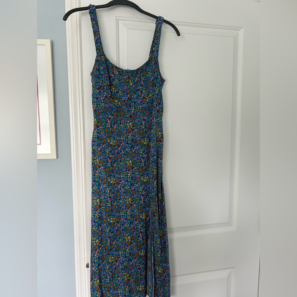 Zara floral midi dress with slit